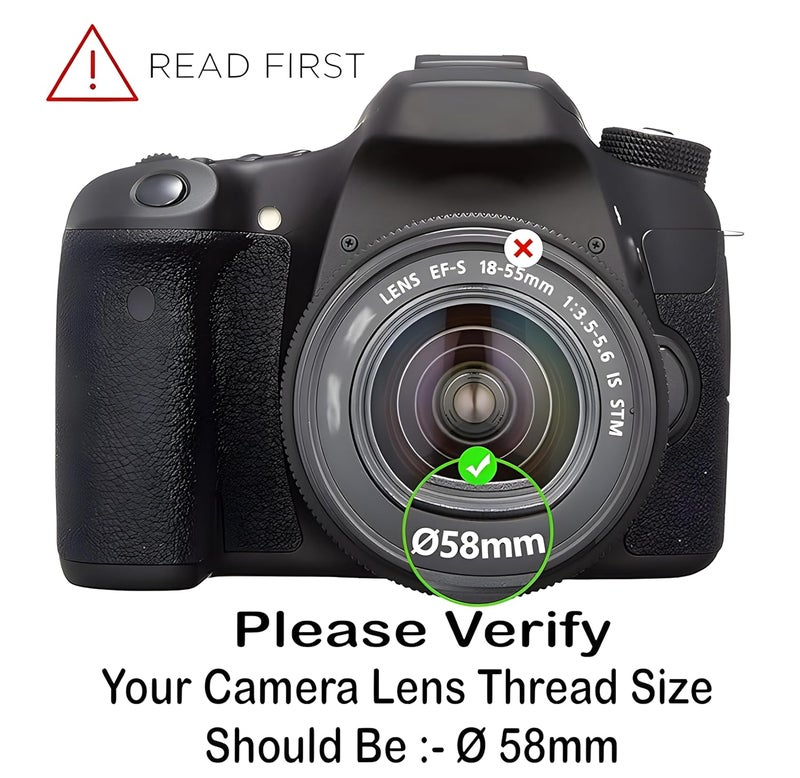 ZINROX 58-72mm Step Up Lens Filter Adapter Ring, Set of 1 Piece - Size : 58mm to 72mm Stepping Ring - Image 3