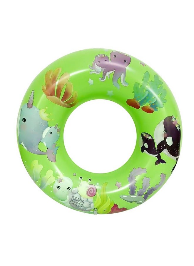 Cockatoo - Cockatoo SF333- Inflatable PVC Swimming Floats with Handles, Small Swimming Pool Floats, Size:70 Cm, Green - Image 1