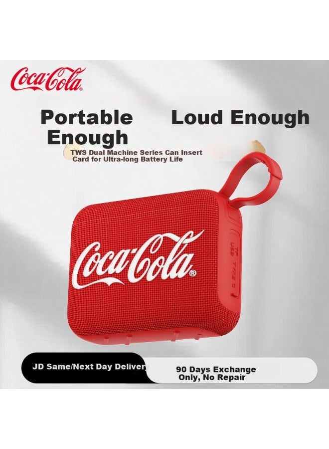 Coca-Cola T21 Outdoor Wireless Bluetooth Speaker Portable Subwoofer Home Car Dual Machine Series Bluetooth Speaker Mini Fever High Sound Quality Computer Speaker - Image 4