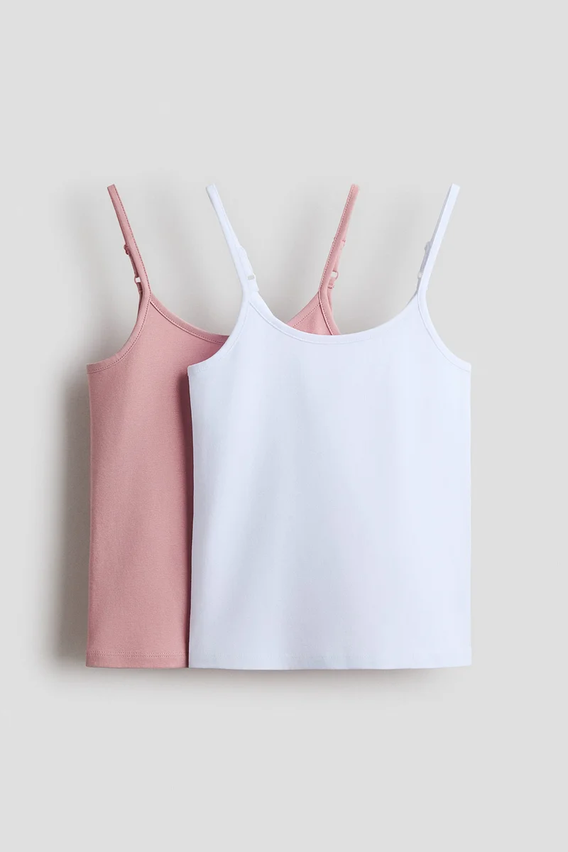 H&M 2-pack cotton strappy tops