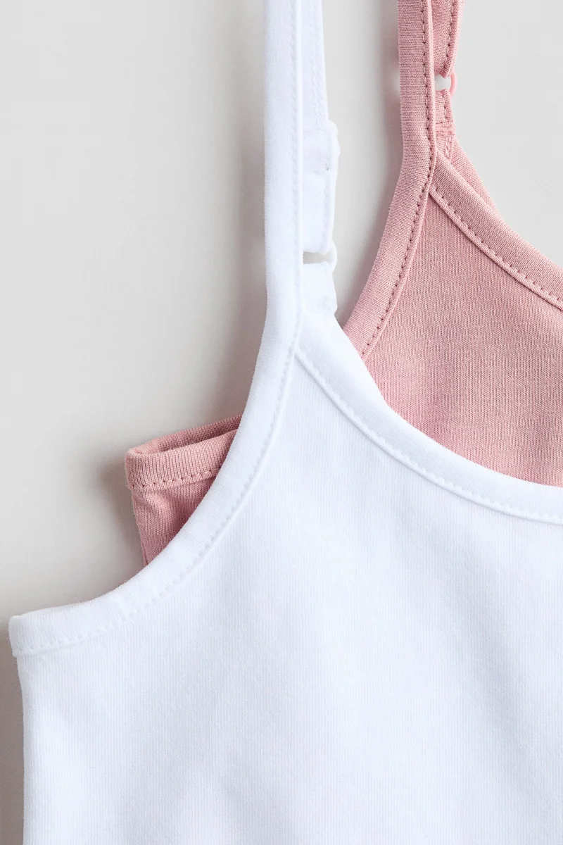 H&M 2-pack cotton strappy tops