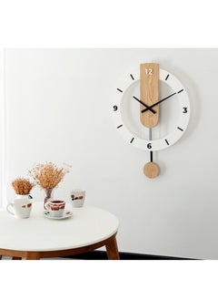 Sleek Design Silent Wooden Wall Clock, 40cm Diameter, High Polish, Eco-Friendly - pzsku/Z54B99ABF5ACD5C2CDF87Z/45/_/1703489398/27894b70-6cc5-444e-87c8-e9957c5c59a1