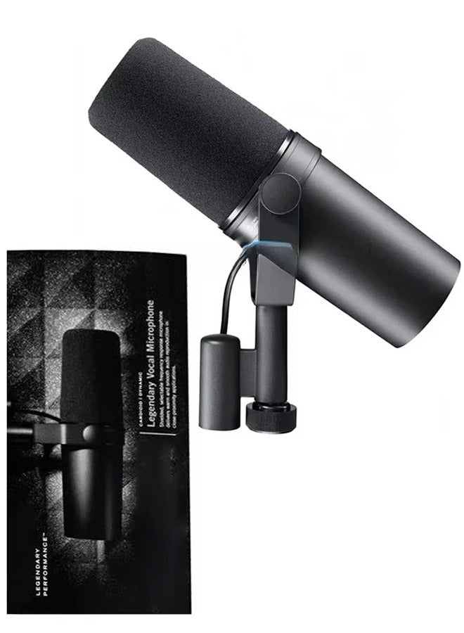 SM7B, Cardioid Studio Microphone, Professional Vocal Recordings, Dynamic, Great for Live Streaming, PC Gaming & Podcast, Black - Image 1