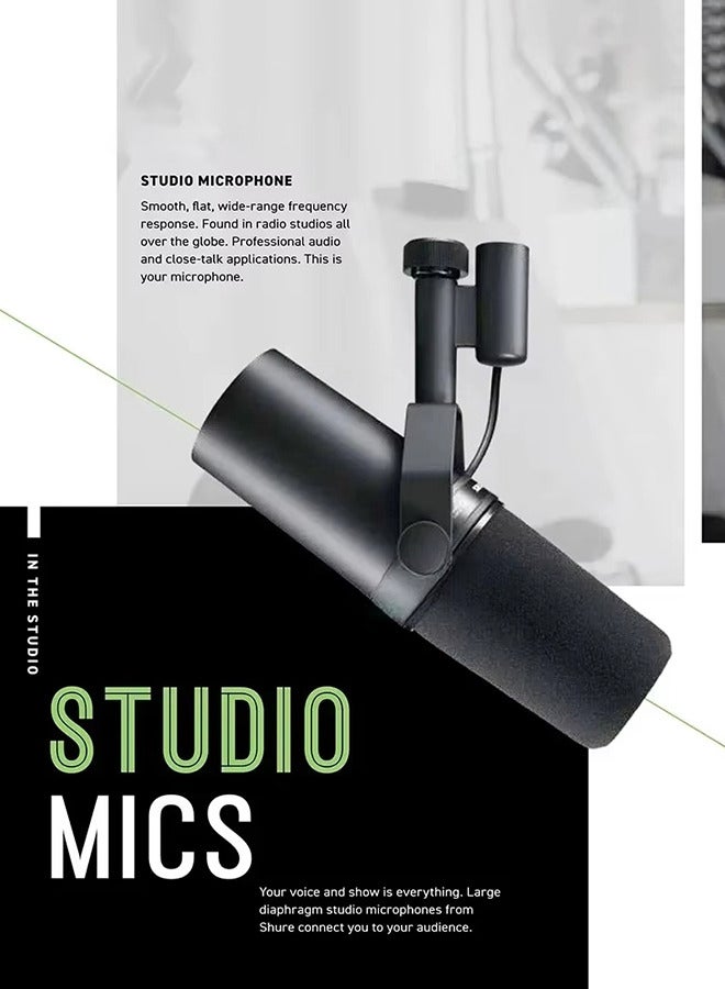 SM7B, Cardioid Studio Microphone, Professional Vocal Recordings, Dynamic, Great for Live Streaming, PC Gaming & Podcast, Black - Image 5