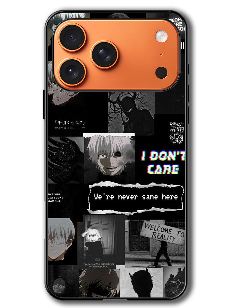 Theodor Case Compatible with Apple iPhone 17 Pro Max 6.9 Inch Protection Shockproof Bumper Cover We're Never Sane Here - Image 1