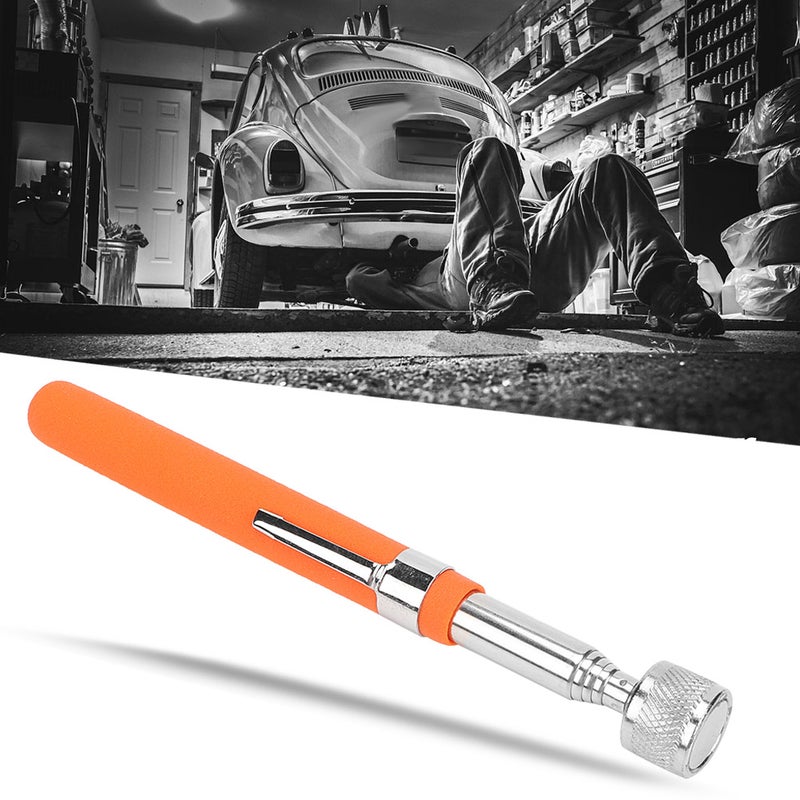 Magnetic Pickup Tool: 3-Section Aluminum Alloy Telescopic Shaft, Non-Slip Rubber Grip, LED Light for Dark Areas - Retractable Pickup Stick for Workshop Cleanup, Home Repair - Image 4