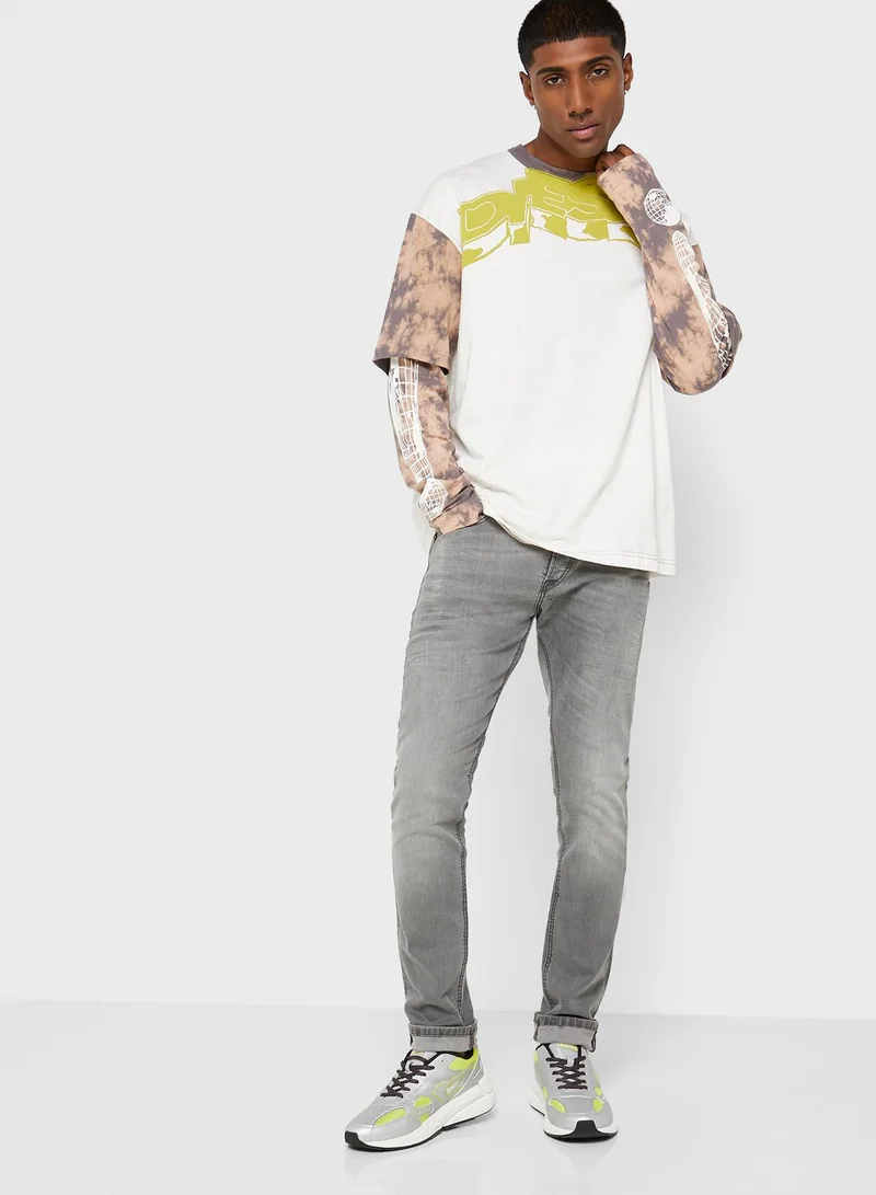 DIESEL Light Wash Slim Fit Jeans