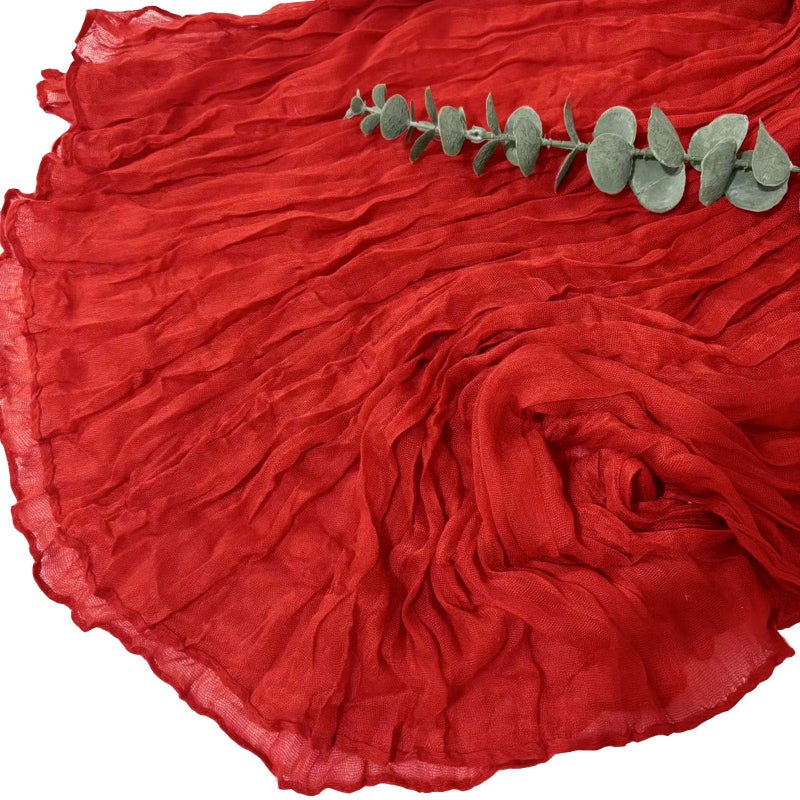 Seveups 12Pack Red Cheesecloth Table Runner 10Ft Gauze Table Runner Red Cheese Cloth Table Runners Long Sheer Fabric Tablerunners for Wedding Party Bridal Shower Thanksgiving Christmas - Image 4