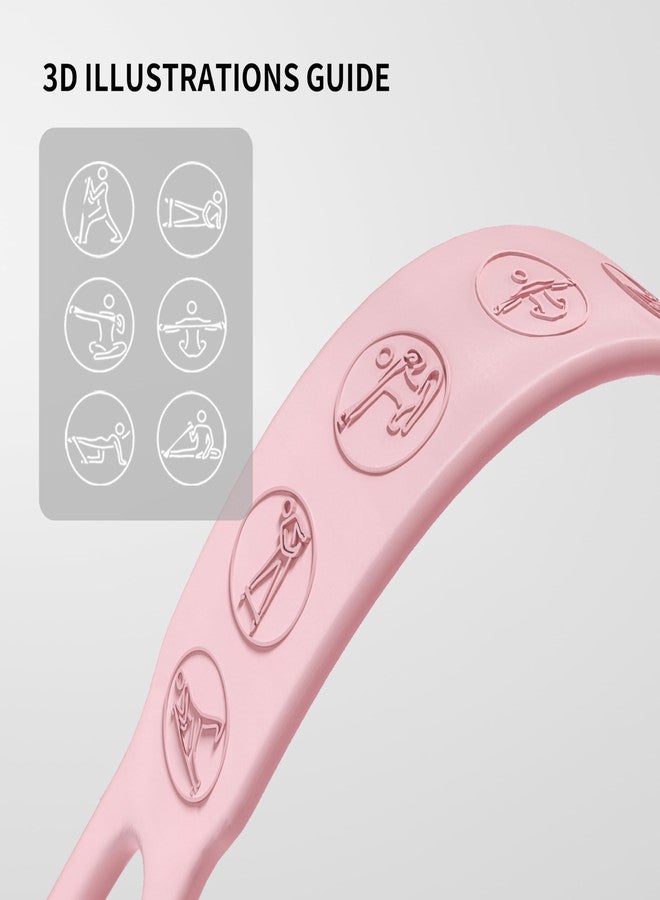 PROIRON Figure 8 Resistance Bands with Handles 15LB Exercise Band Stretch Bands for Yoga arm Chest and Shoulder Stretch Resistance Band for Women - Pink - Image 3
