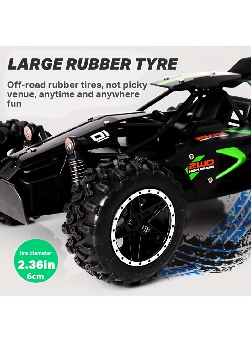 EzzySo 1:18 Small High-speed Off-road 2.4 G Remote Control Car Drift Adapted To The Anti-collision Setting Of Various Sections Of Rubber Large Tire, Dual Batteries Switch Toy Car At Any Time - Image 2