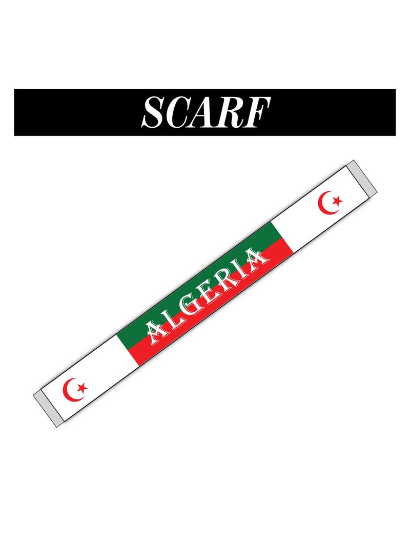 Algeria Sports Combo Pack - Gifts for Sports Fan - Cap - Scarf - Flag - Flag Pin - Drawstring Bag - Image 2