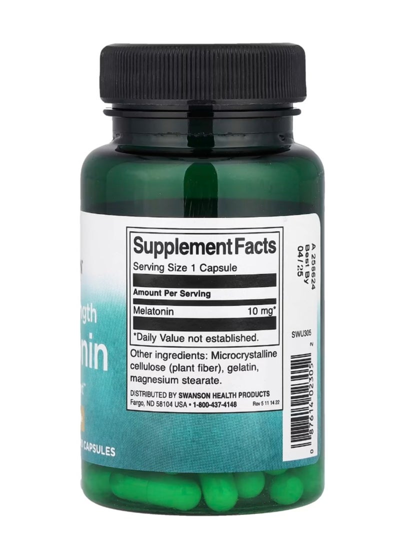 سوانسون الميلاتونين ثلاثي القوة 10 ملجم - 60 كبسولة - Image 2