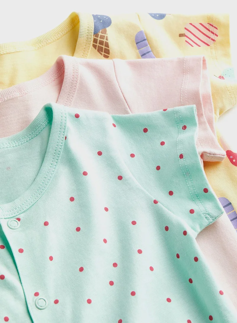 اتش اند ام Infant 3 Pack Assorted Onesies