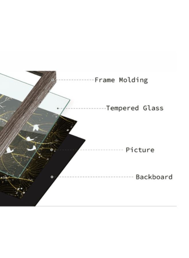 Dual-Fold Wooden Photo Frame: Showcasing Memories in Style and Flexibility (Four Photos) ( Dark Brown) - Image 3