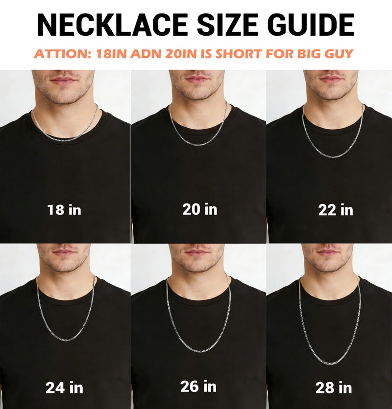 OLARCU 5mm Mens Silver Stainless Steel Cuban Link Chain Necklace for Men (5mm-Silver, 20 Inches) - Image 5