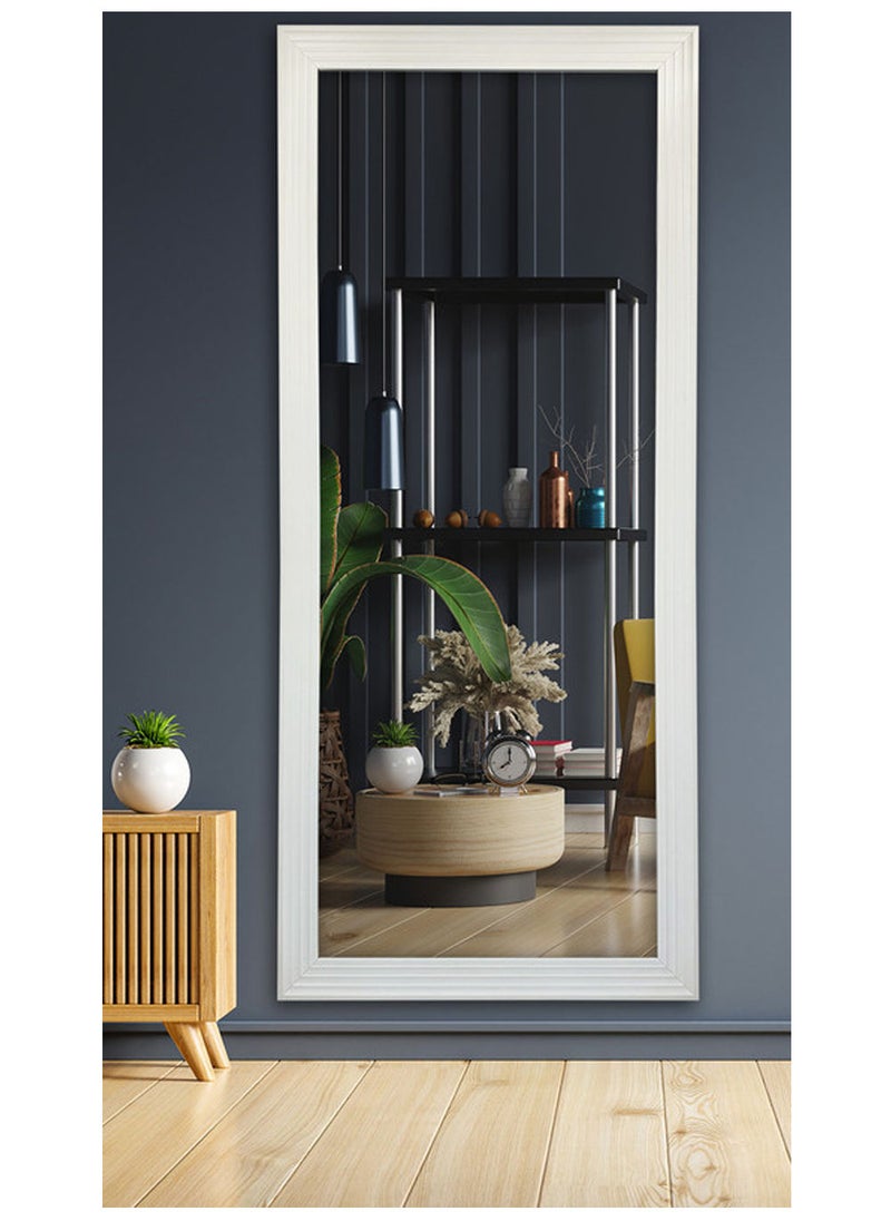 Decorhills Large Full-Length Dressing Mirror 70×180cm | Wall-Mounted Rectangular Mirror for Bedroom, Hallway, and Living Room | Thick PVC Frame | High-Definition Glass, Durable & Modern Design - White - Image 1
