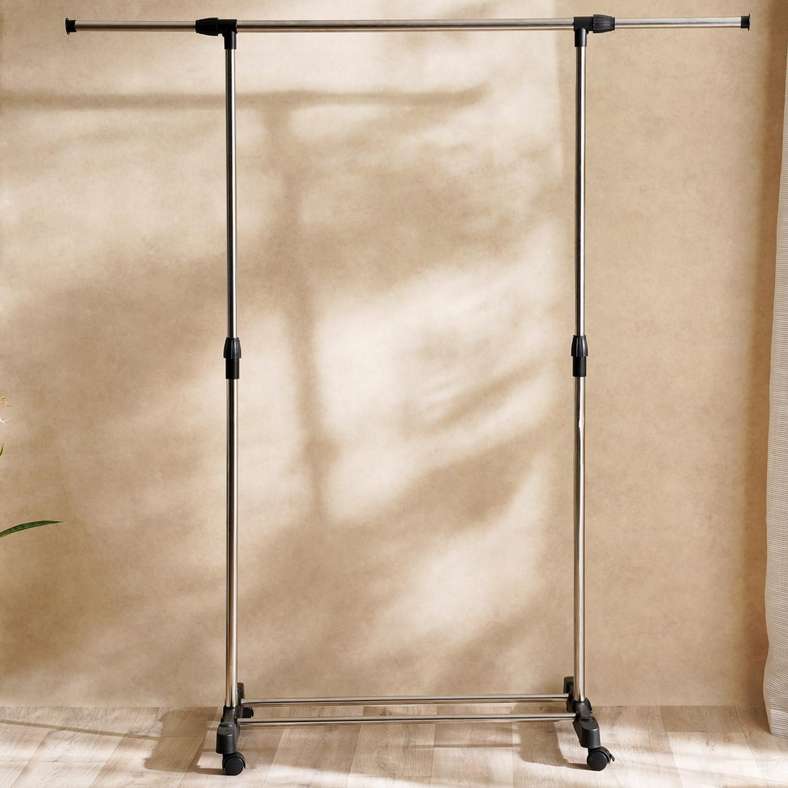 Pan Home Lanie Extendable Stainless Steel Cloth Rack 85-145x42x90-160cm - Silver - 261UHE9900006 - Image 3