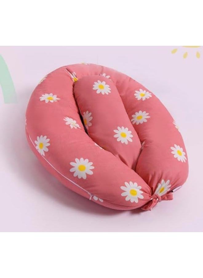 Generic Multipurpose Feeding Pillow, Breastfeeding Pillow for Breastfeeding and Bottle Feeding, Baby Nursing Pillows, Bed C-shape Pillow and Baby Lounger (0-12 months)_multicolor  - Image 2