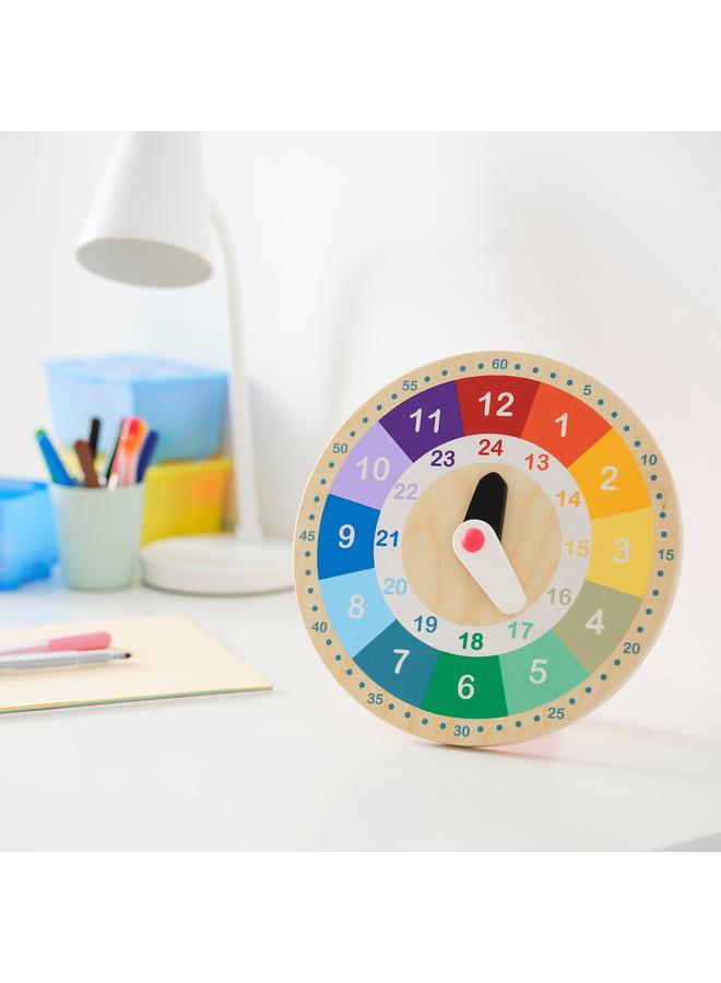 Green Tiger Educational wooden clock, multicolour, 25 cm - Image 4