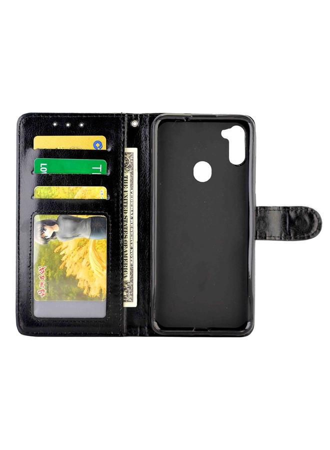Zaboon Case For Galaxy A11 Crazy Horse Texture Leather Horizontal Flip Protective Case with Holder & Card Slots & Wallet & Photo Frame  - Image 3