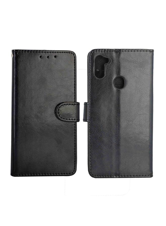 Zaboon Case For Galaxy A11 Crazy Horse Texture Leather Horizontal Flip Protective Case with Holder & Card Slots & Wallet & Photo Frame  - Image 2