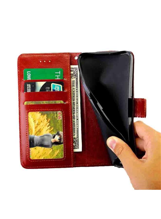 Zaboon Case For Galaxy A11 Crazy Horse Texture Leather Horizontal Flip Protective Case with Holder & Card Slots & Wallet & Photo Frame  - Image 5