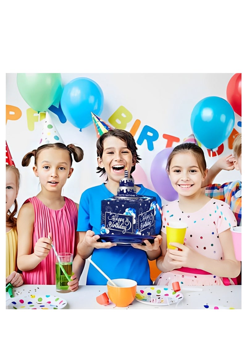 Generic Happy Birthday Surprise Money Pull Box with DIY Stickers, Creative Cash Gift Pull Out Cake Card for Any Age, Includes 50Pcs Bags, Perfect for Birthday Party and Celebrations  - Image 2