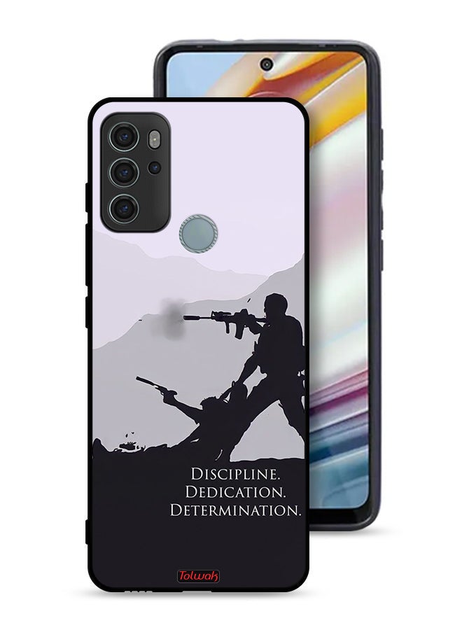 Tolwak Motorola Moto G60S Protective Case Cover Discipline Dedication Determination - Image 1