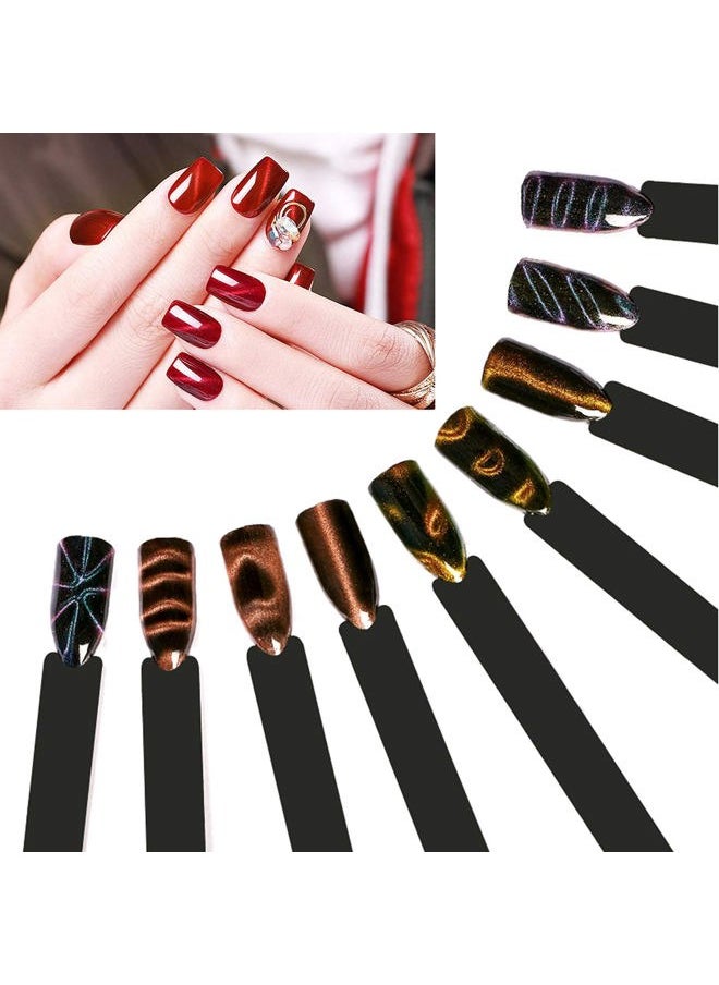 Ideal Swan Magnet Nail Art Polish Tool Set, Cat Eye Gel Polish 3D Gel Cat Eye Plastic Tool-Suitable for DIY 3d Magnetic, Salon, Studio or Home 8 Piece  - Image 5