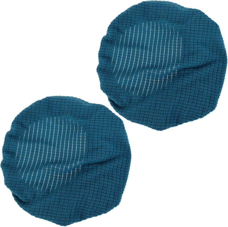 2 Pcs Small Round Stool Covers Bar Stool Seat Covers Elastic Dustproof for 25-30cm Diameter Kitchen Dining Room Bar Chairs - Image 1