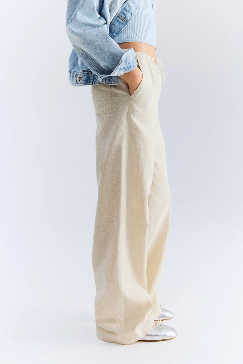 H&M Linen-blend trousers