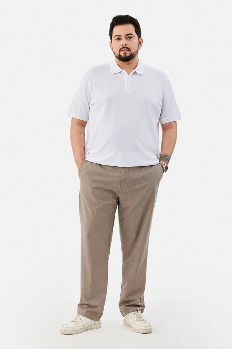 SNITCH 100% Cotton Plus Size Polo T-Shirt