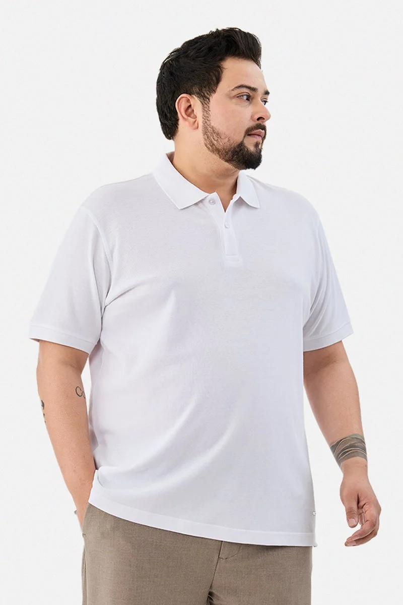 SNITCH 100% Cotton Plus Size Polo T-Shirt