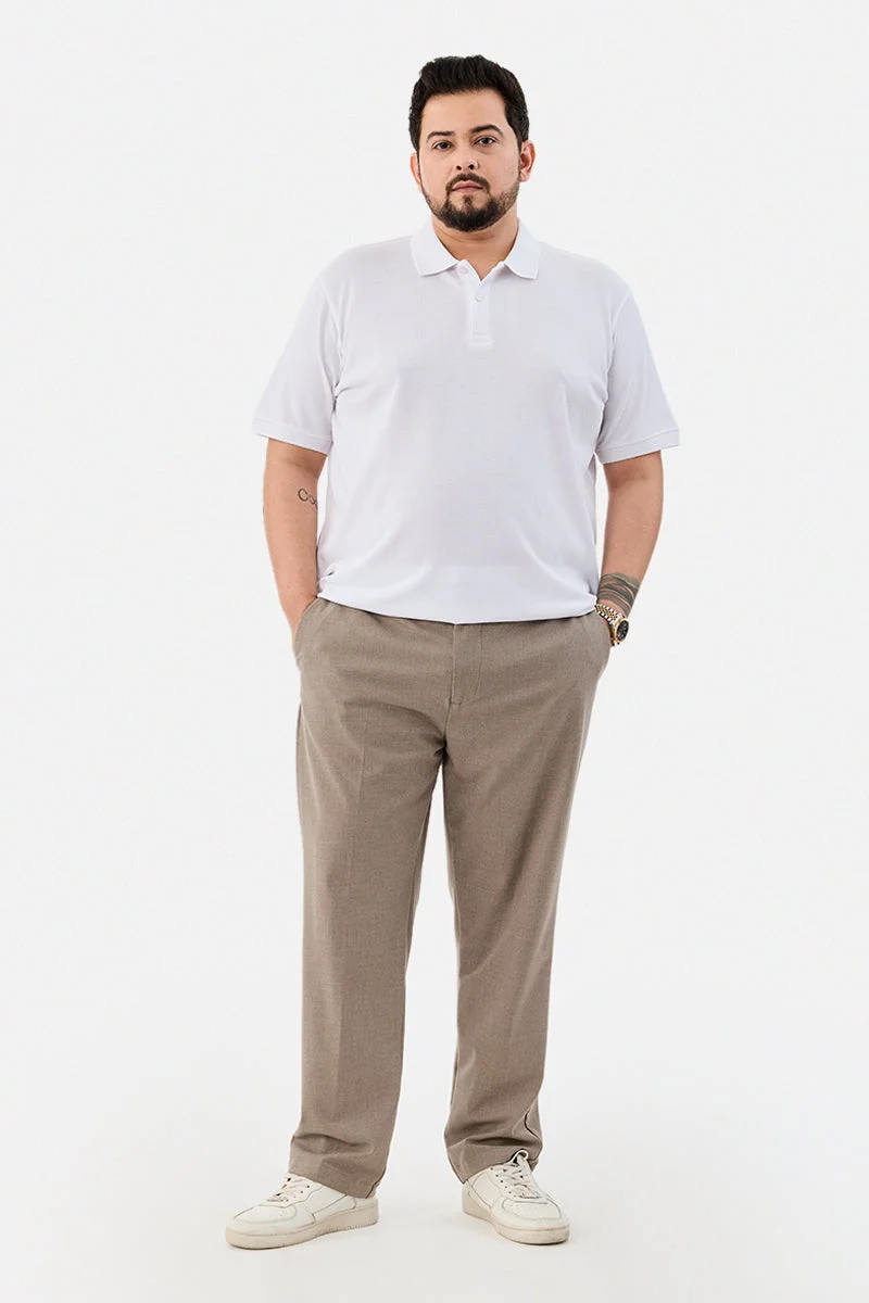سنيتش 100% Cotton Plus Size Polo T-Shirt