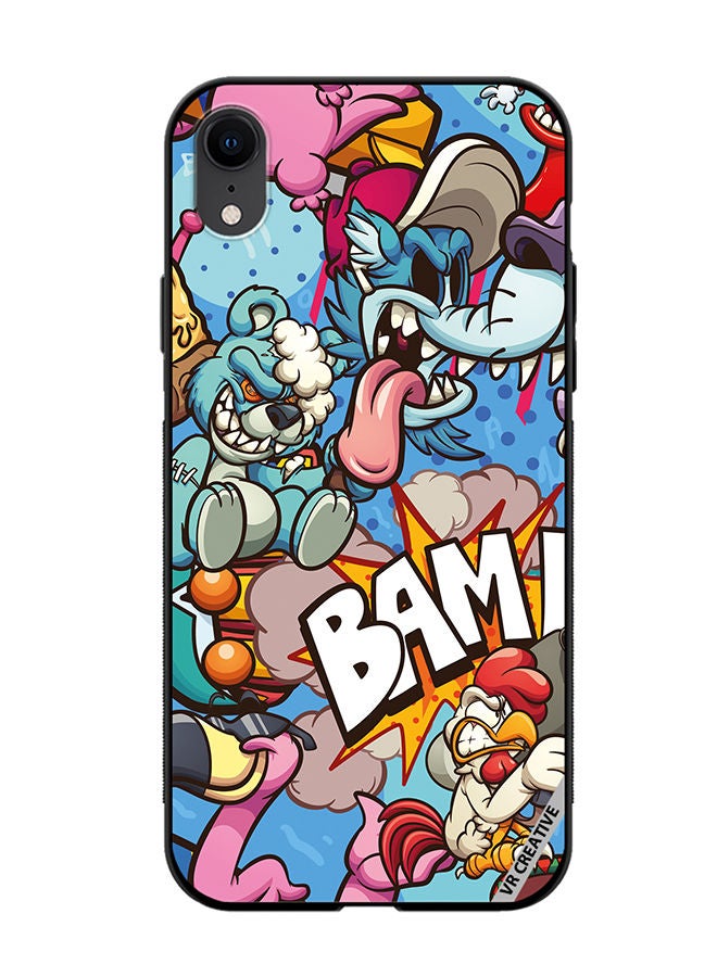 Protective Case Cover For Apple iPhone XR Cartoon Design Multicolour