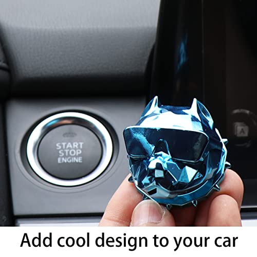 zipelo Car Push to Start Button Cover, Bully Dog Car One Button Start Stop Decorative Cover, Universal Vehicle Interior Engine Ignition Switch Protection Button Cover Sticker for Car SUV Truck (Blue) - Image 5