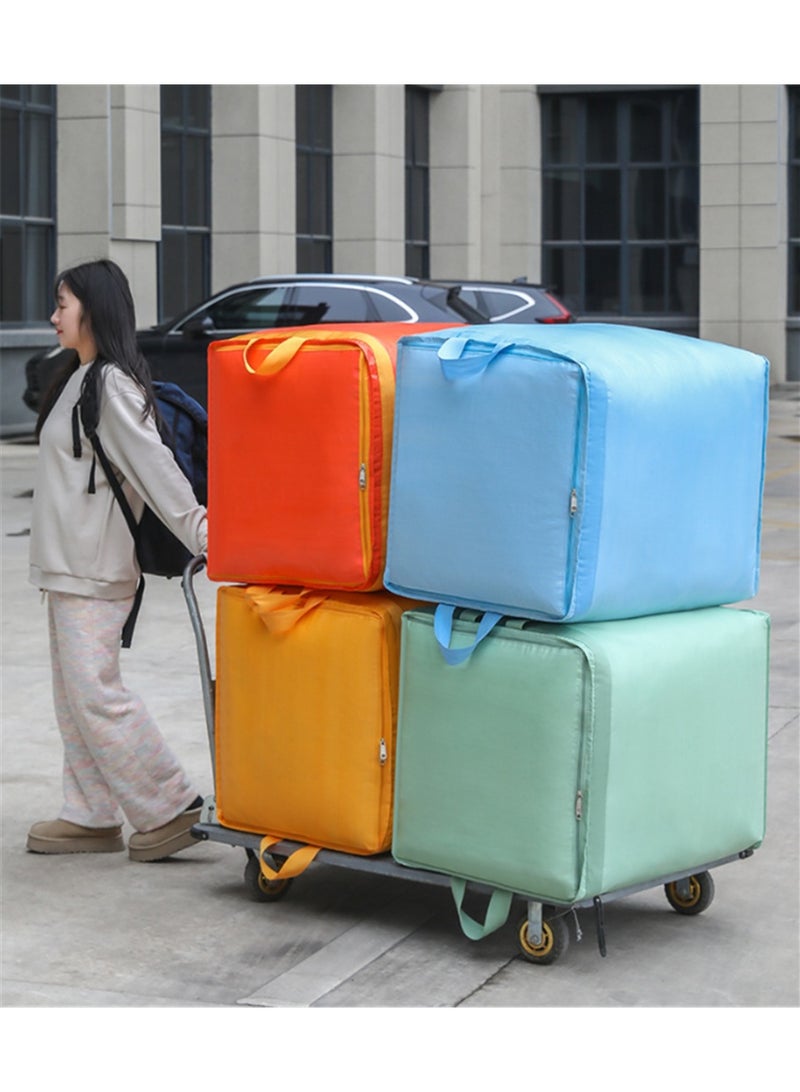 2 Pack Extra Large Moving Bags, Heavy Duty Storage Tote Packing Bags with Strong Zippers & Carrying Handles, Space Saving Oversized Storage Bag Organizer for Packing Moving and Traveling (2 Pack, Orange, 300L) - Image 5