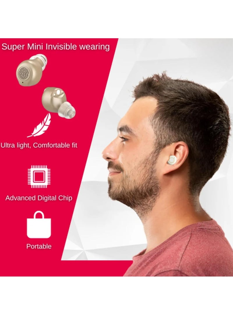 general Rechargeable in-ear hearing aids for the elderly deaf Wireless invisible sound amplifier Hearing aid - Image 3