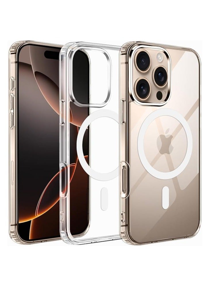 Compatible with iPhone 16 Pro Clear Phone Case, Ultra-Thin Anti-Fall Anti-Scratch Anti-Yellow Silicone Protective Cover, for Magsafe Charger, Transparent 6.3 inch Clear  - Image 1