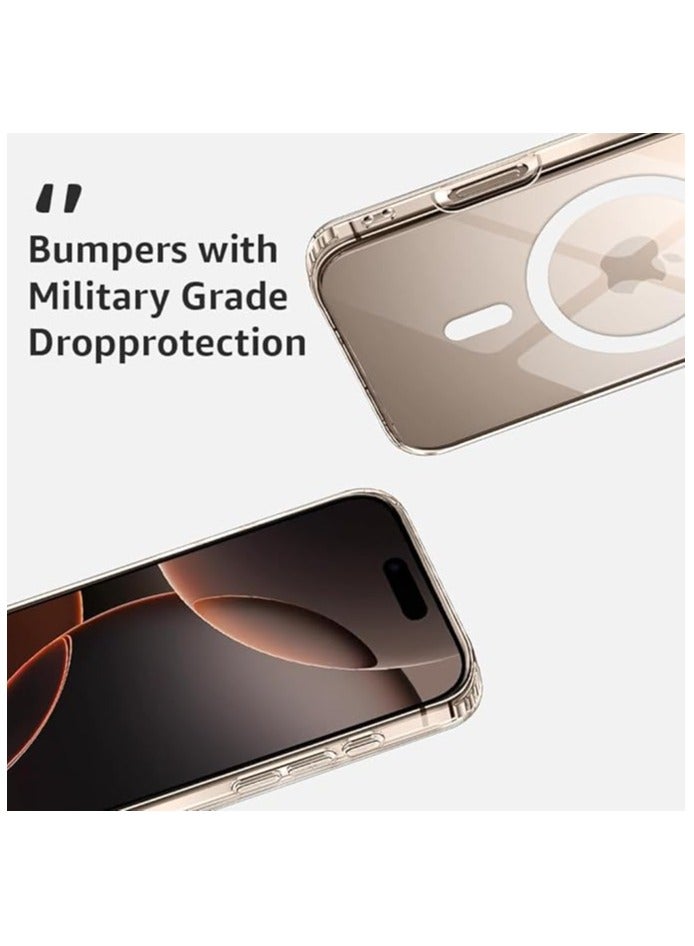 Compatible with iPhone 16 Pro Clear Phone Case, Ultra-Thin Anti-Fall Anti-Scratch Anti-Yellow Silicone Protective Cover, for Magsafe Charger, Transparent 6.3 inch Clear  - Image 3