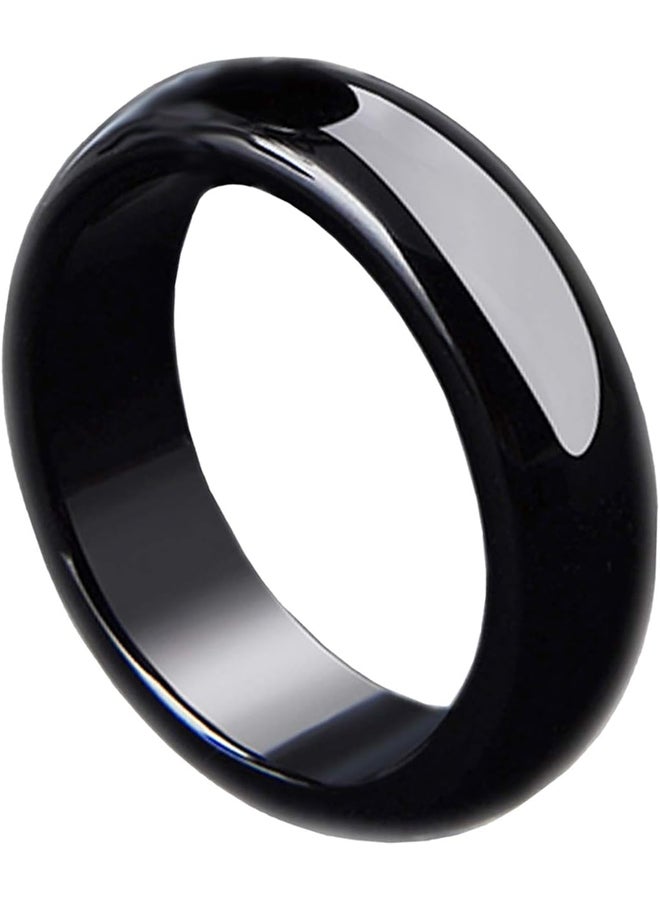 خاتم هواغاسيون الهيماتيت مناسب للنساء والرجال، خاتم مصنوع من حجر الهيماتيت والفحم لتخفيف التوتر، هدية مثالية للعائلة والأصدقاء والعشاق - Image 2