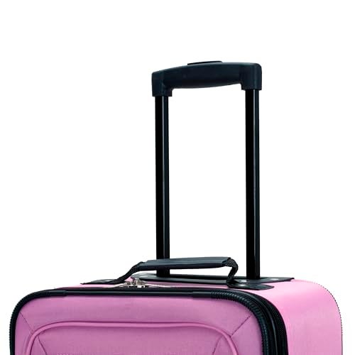 Rockland Fashion Softside Upright Luggage Set, Expandable, Pink, 2-Piece (14/19) - Image 5