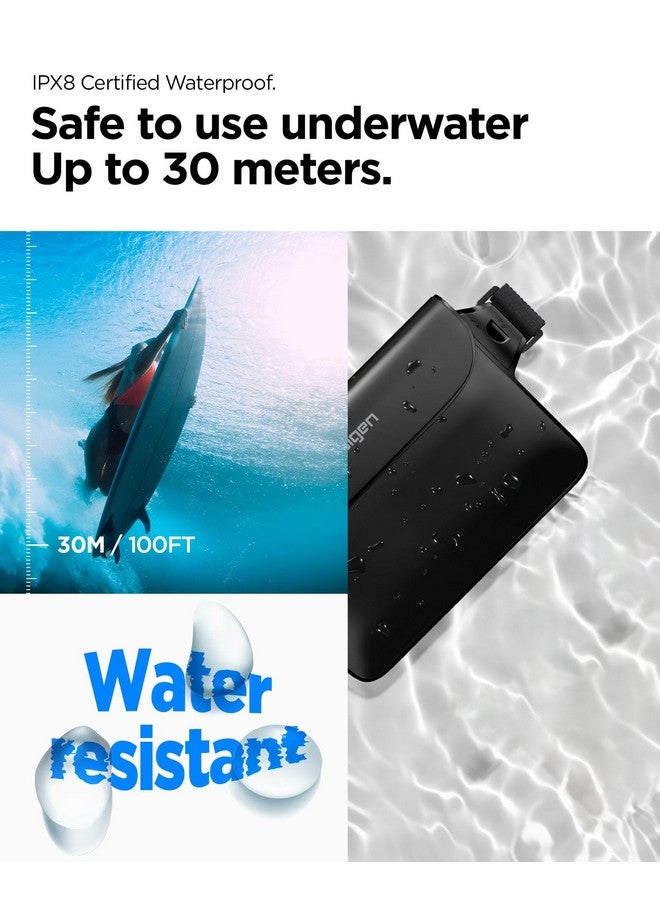 Spigen حقيبة مائية للهواتف المحمولة من سبجن (A620) لأجهزة آيفون، سامسونج جالاكسي، جوجل بيكسل وجميع الهواتف الذكية الأخرى حتى 8.7 بوصة، حقيبة مائية للهواتف المحمولة (معتمدة IPX8، عبوة من 1) - أسود - Image 5