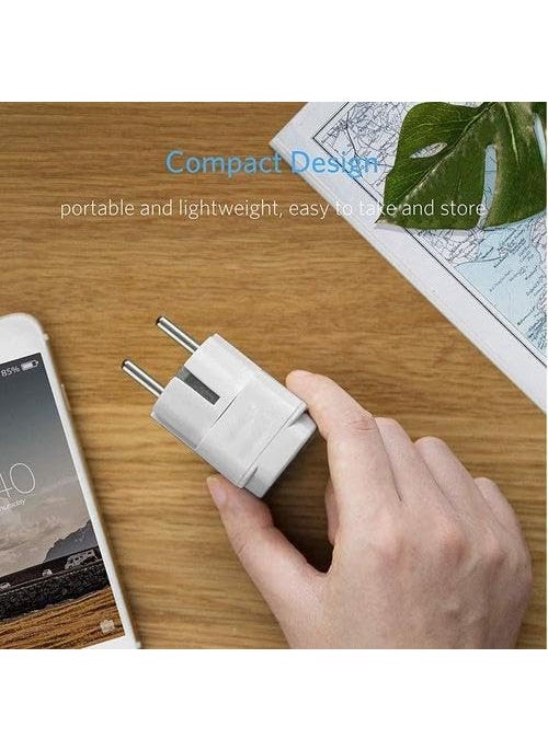 Generic Stackfine 250V Universal 2 Pin to 3 Pin Conversion Plug Type F for Au Us UK to EU Europe Plug Ac Power Travel Adapter  - Image 3