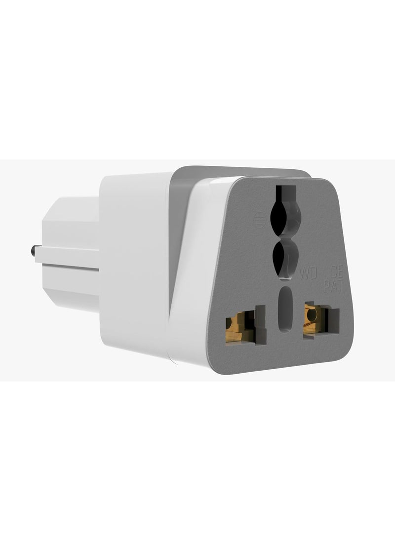 Generic Stackfine 250V Universal 2 Pin to 3 Pin Conversion Plug Type F for Au Us UK to EU Europe Plug Ac Power Travel Adapter  - Image 4
