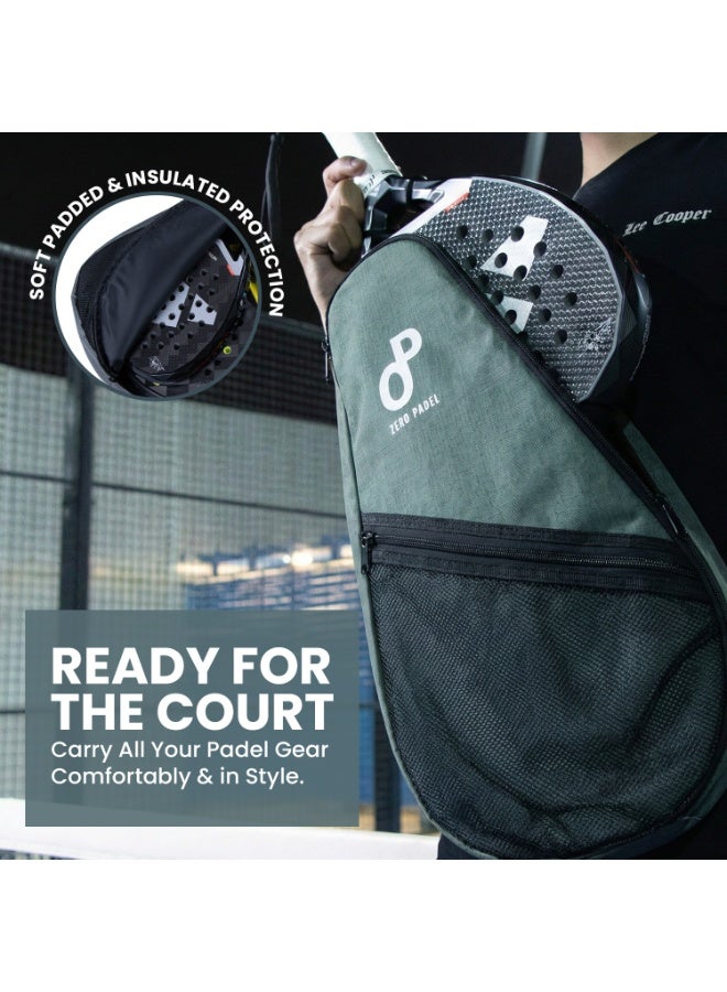 Zero Padel Racket Bag - Sling Backpack with Insulated Compartment and Mesh Pocket - Image 5
