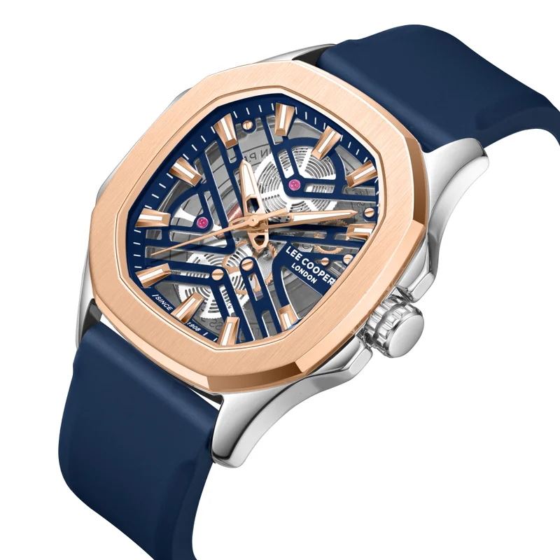 لي كوبر Men's Silicone Analog Watch LC08254.599 - 28 mm