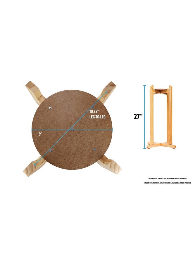 New Wave Enviro Natural Wood Water Dispenser Floor Stand, Natural Wood Finish, Easy Assembly with included hardware - Image 2