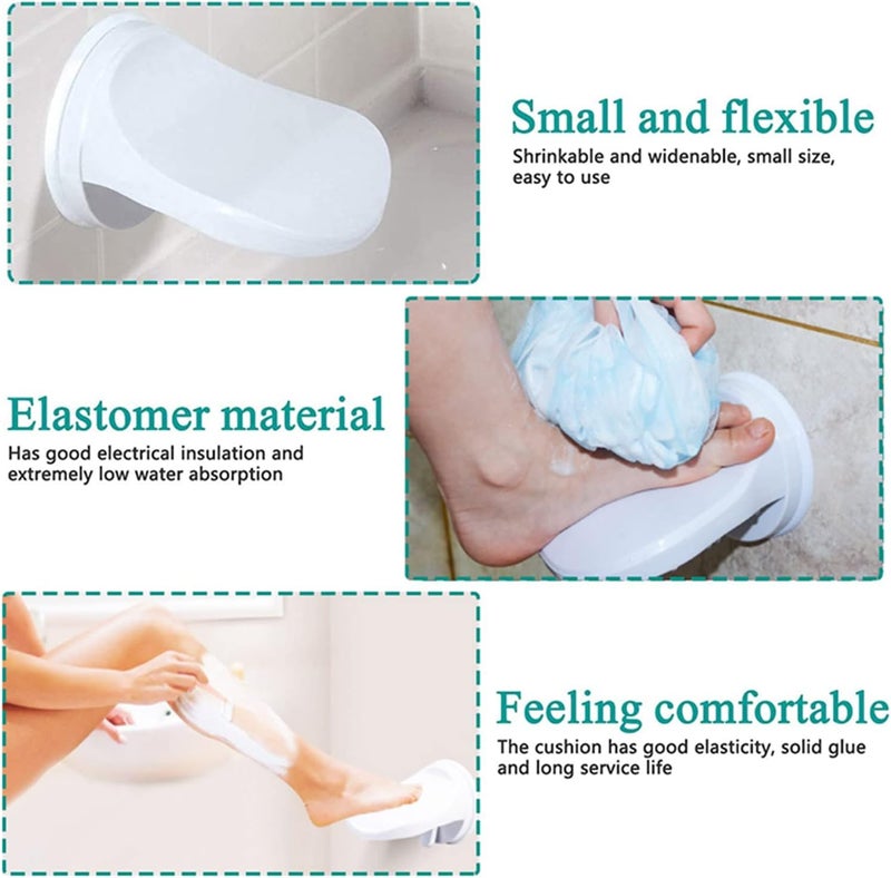 comfrt Shower Foot Rest, Plastic Bathroom Shower Shaving Leg Aid Foot Rest Suction Cup Step for Home Hotel Use - Image 3