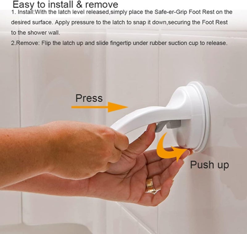 comfrt Shower Foot Rest, Plastic Bathroom Shower Shaving Leg Aid Foot Rest Suction Cup Step for Home Hotel Use - Image 2